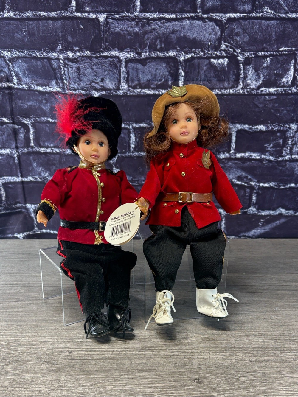 Vintage 80s Teenie Friends  Mountie Doll Set - Classic Kids Toys